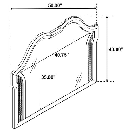 Evangeline Silver Oak / Ivory Eastern King Bed 5 Pc Set - Ornate Home