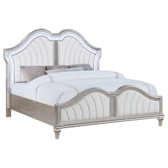 Evangeline Silver Oak / Ivory Eastern King Bed - Ornate Home