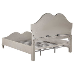 Evangeline Silver Oak / Ivory Eastern King Bed - Ornate Home