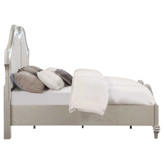 Evangeline Silver Oak / Ivory Eastern King Bed - Ornate Home