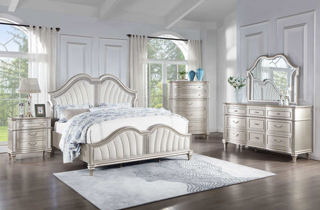 Evangeline Silver Oak / Ivory Queen Bed - Ornate Home