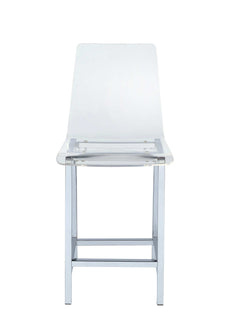 Everyday Clear & Chrome Bar Stool (Set Of 2) - Ornate Home