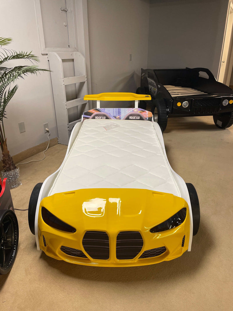 [CYBER WEEK] GTX Carbed - Yellow - Kid Bed / Mattress Included - Ornate Home