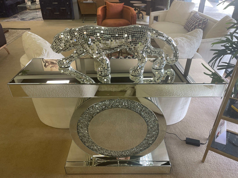 Gethin Mirror & Faux Diamonds Console Table - Ornate Home