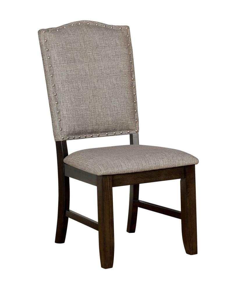 Teagan Dark Walnut & Gray Side Chair (Set of 2) - Ornate Home
