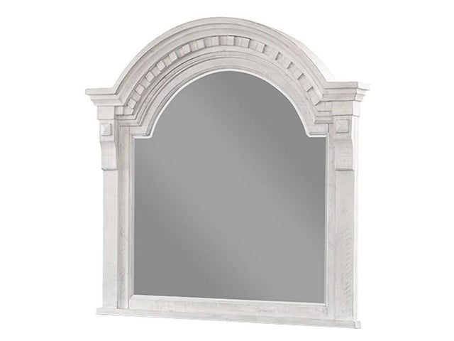 Faith Antique White Bedroom Mirror - Ornate Home