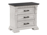 Faith Antique White Nightstand - Ornate Home