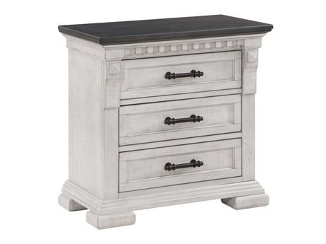 Faith Antique White Nightstand - Ornate Home