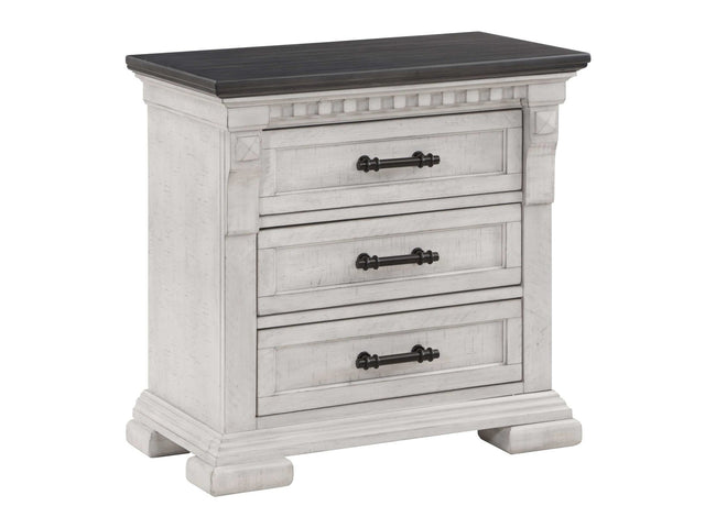 Faith Antique White Nightstand - Ornate Home
