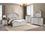 Faith Antique White Queen Bedroom Set / 5pc - Ornate Home