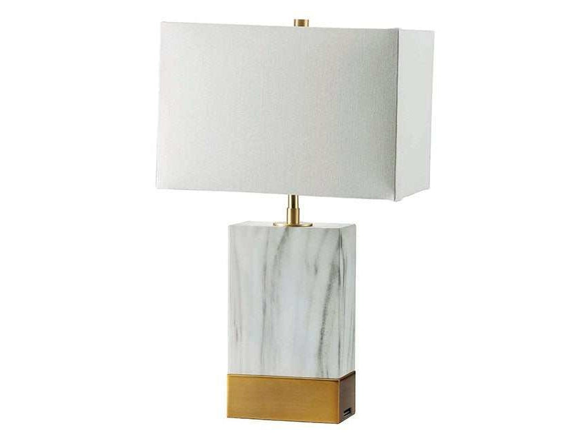 Faith White/Gold Table Lamp - Ornate Home
