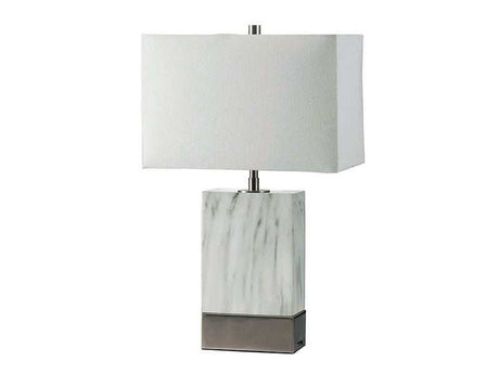 Faith White/Silver Table Lamp - Ornate Home