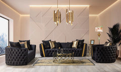 Fanci Black Velvet Chair - Ornate Home