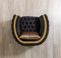 Fanci Black Velvet Chair - Ornate Home