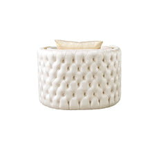 Fanci Ivory Velvet Chair - Ornate Home