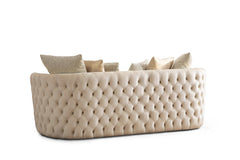 Fanci Ivory Velvet Living Room Set / 2pc - Ornate Home