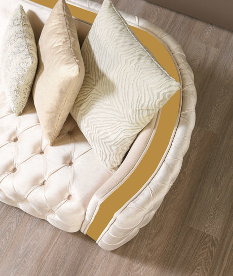 Fanci Ivory Velvet Sofa & Loveseat - Ornate Home