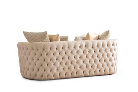 Fanci Ivory Velvet Sofa & Loveseat - Ornate Home