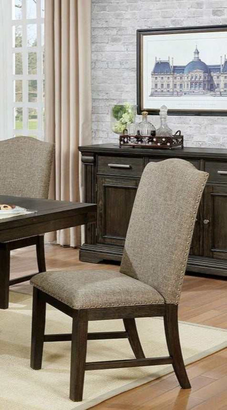 Faulk Espresso & Warm Gray Dining Chair (Set of 2) - Ornate Home