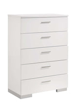 Felicity Glossy White Chest - Ornate Home