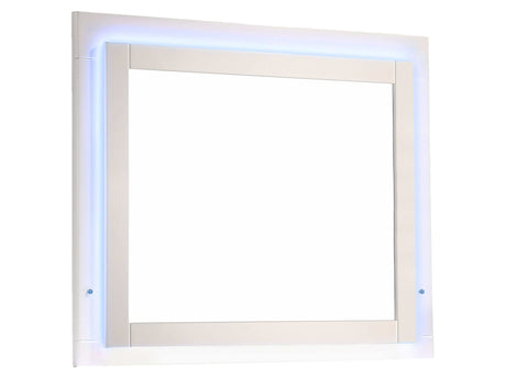 Felicity Glossy White Dresser Mirror (Led) - Ornate Home