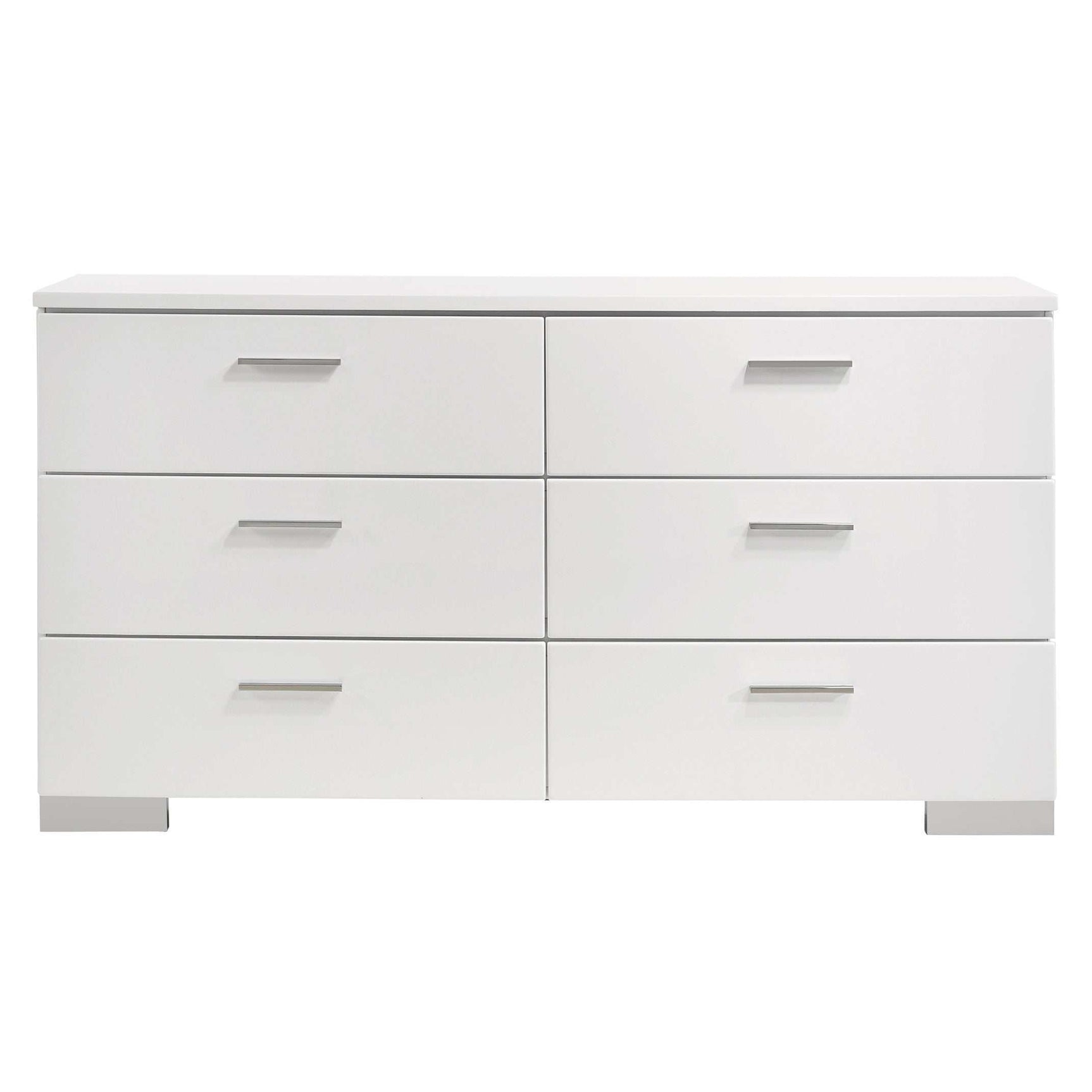 Felicity Glossy White Dresser - Ornate Home