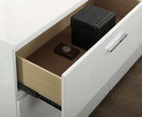 Felicity Glossy White Dresser - Ornate Home