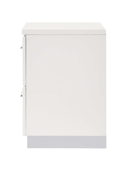 Felicity Glossy white Nightstand - Ornate Home