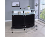 Felix Chrome & Black Bar Unit - Ornate Home