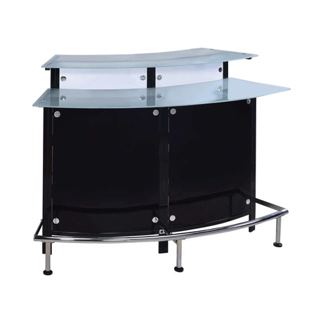 Felix Chrome & Black Bar Unit - Ornate Home