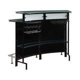 Felix Chrome & Black Bar Unit - Ornate Home