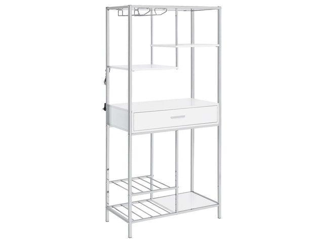 Figueroa White / Silver Wine Cabinet - Ornate Home