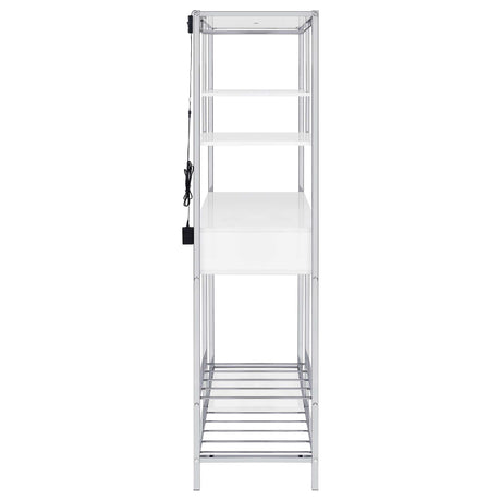 Figueroa White / Silver Wine Cabinet - Ornate Home