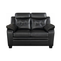 Finley Black 2pc Stationary Living Room Set - Ornate Home