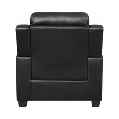 Finley Black Stationary Living Room Set / 3pc - Ornate Home