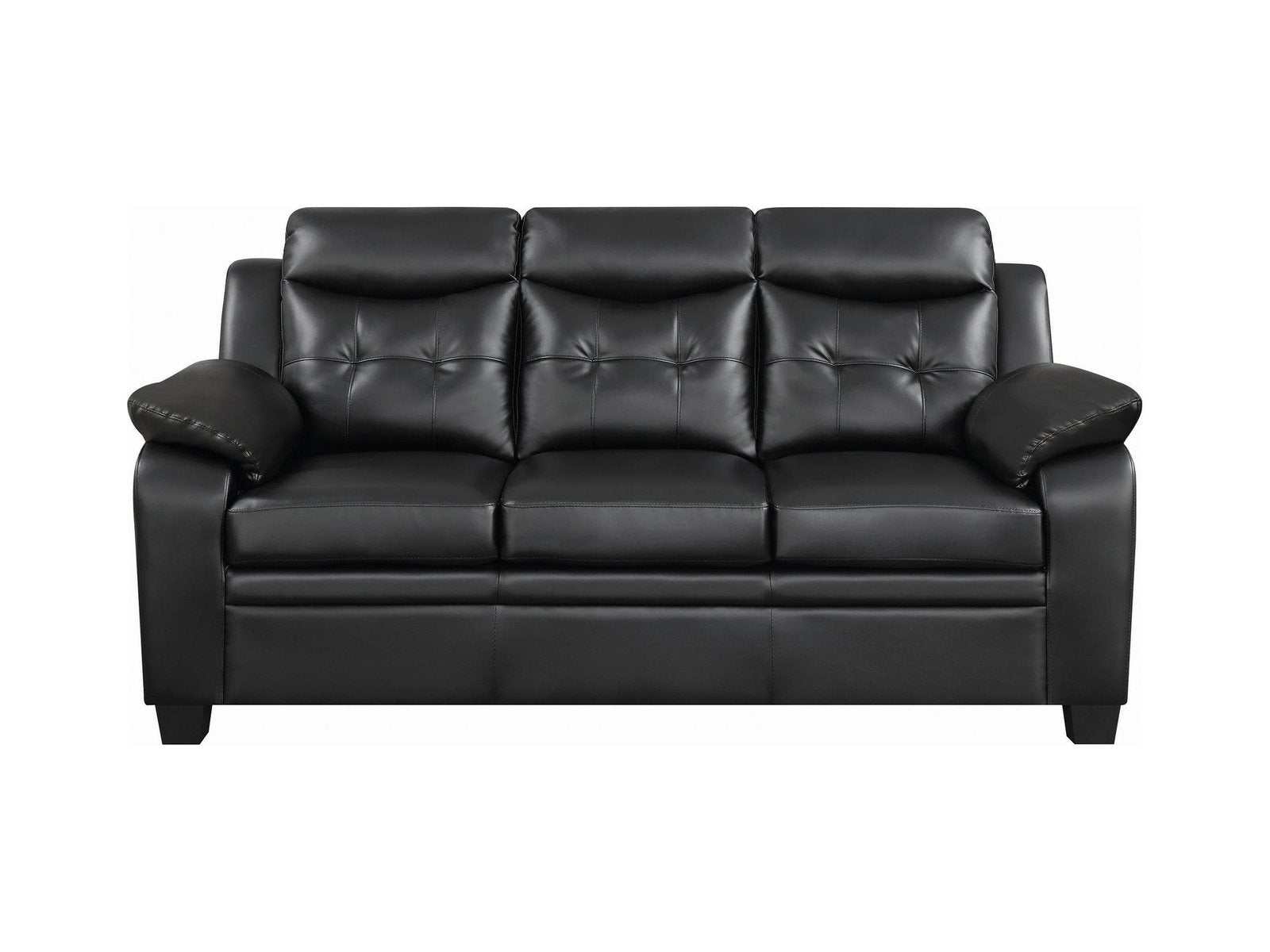 Finley Black Stationary Sofa - Ornate Home