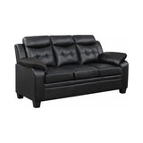 Finley Black Stationary Sofa - Ornate Home
