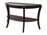 Finley Espresso Semi-Oval Coffee Table - Ornate Home