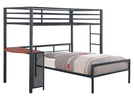Fisher Gunmetal 2 Pc Set (Loft Bed + Twin Bed) - Ornate Home