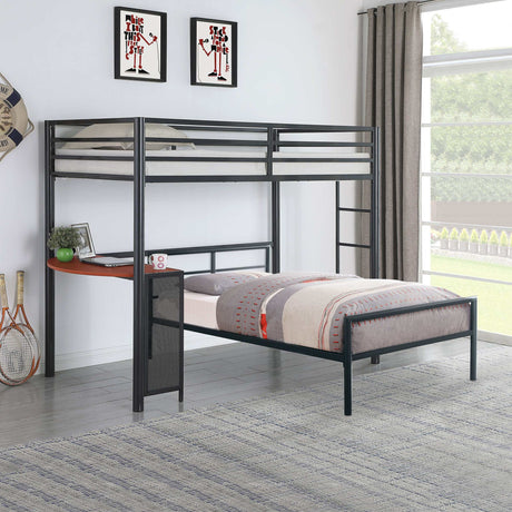 Fisher Gunmetal 2 Pc Set (Loft Bed + Twin Bed) - Ornate Home
