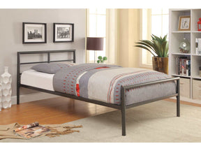 Fisher Gunmetal Twin Metal Bed - Ornate Home