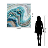 Floating Tempered Glass w / Foil Wall Art - Ornate Home