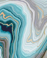 Floating Tempered Glass w / Foil Wall Art - Ornate Home