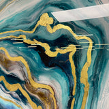 Floating Tempered Glass w / Foil Wall Art - Ornate Home