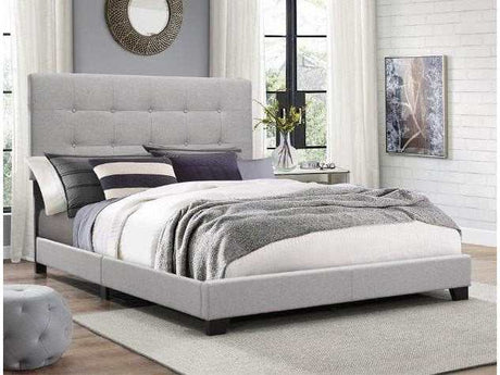 Florence Gray Upholstered Bed - Ornate Home
