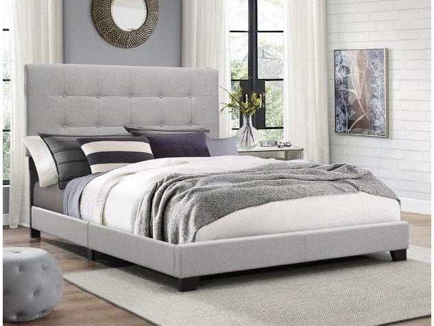 Florence Gray Upholstered Bed - Ornate Home