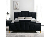 Florizel Black Queen Bed - Ornate Home