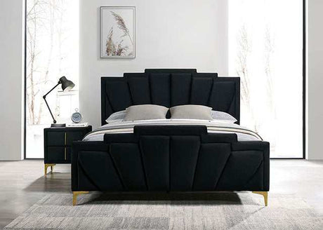 Florizel Black Queen Bed - Ornate Home