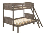 Flynn Weathered Brown Twin / Full Bunk Bed - Ornate Home