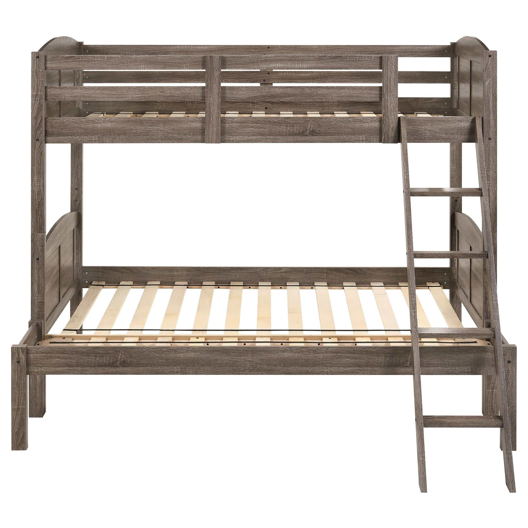 Flynn Weathered Brown Twin / Full Bunk Bed - Ornate Home